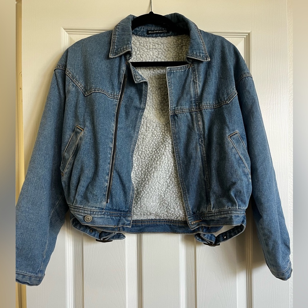 Sherpa lined denim jacket